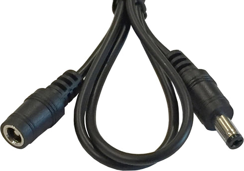 2 Pack of 36 Inch (3 Foot) 22AWG Male to Female DC Power Extension Cables, 5.5mm X 2.1mm Barrel Plug