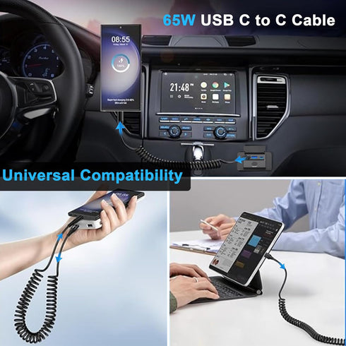 2 Pack 90W 12 Volt USB Outlet Panel Wall Mount, Ouffun Dual 36W PD & QC3.0 Car USB Port Charger Socket