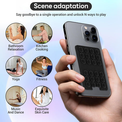 Zoanchig 2PCS 3 2.24 3.3 Classic - Silicone Suction Phone Case Adhesive Mount - Hands-Free, Up to Cards,Strong Grip