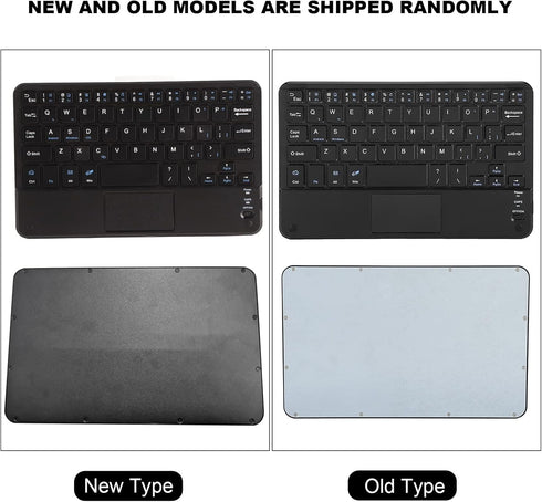 Yoidesu 7 Inch Wireless Keyboard with Touchpad, Mini Bluetooth Touchpad Keyboard for Tablets, Laptops, and Desktop