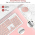 Trueque Wireless Keyboard and Mouse, Silent 2.4GHz Cordless Full Size USB Mouse Combo, Long Battery Life for Computer,