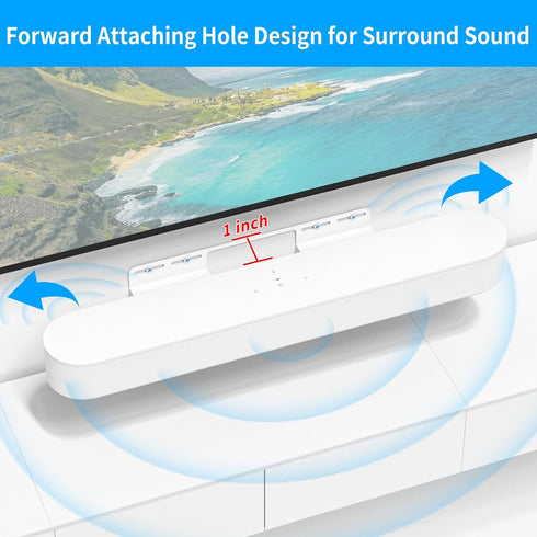 Soundbar Mount for Sonos Beam, Wall Mount Bracket Compatible with Sonos Beam Sound Bar, White