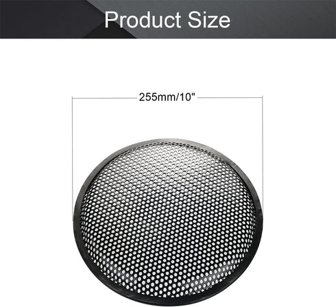 Fielect 2Pcs 10 inch Speaker Grill Cover, Waffle Grill Guard Protector for SubWoofer Audio Accessories