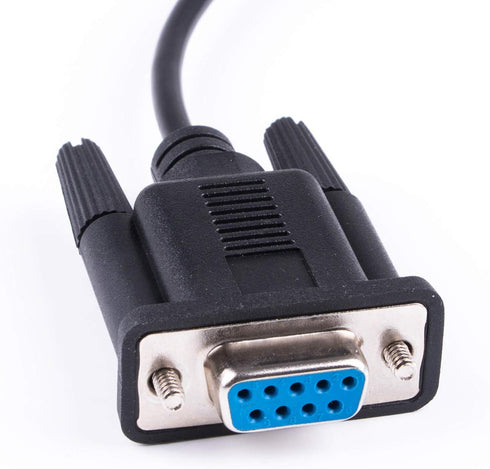 6 Feet Black PVC Male-to-Male Serial Cable for Meade Telescope Control, 4P4C RS232, 180cm Length