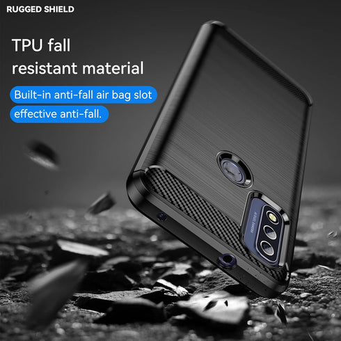 Protective Case for Motorola Moto G Pure, Fashion Non-Slip TPU Bumper with HD Screen Protector, Black