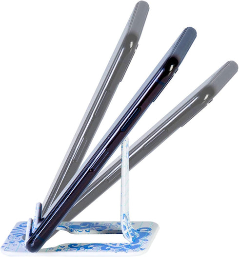 Gifts for Readers & Writers Cell Phone Stand, Fully Adjustable Angle, Foldable Phone Holder, Flexistand Office Desk