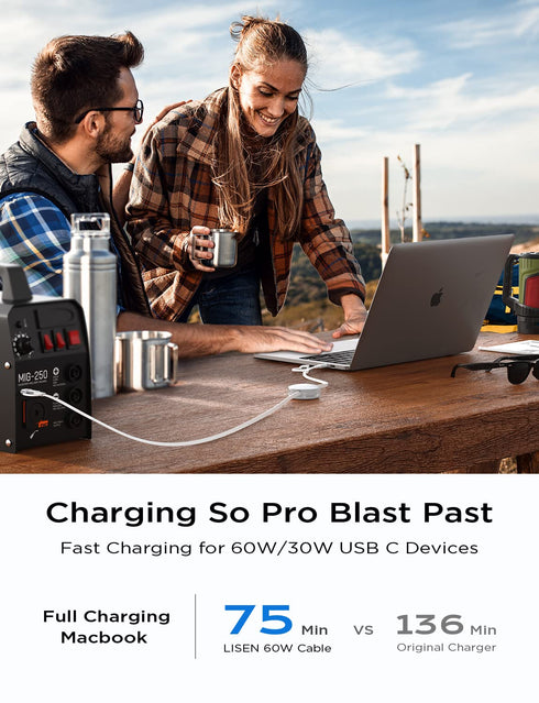 LISEN 5-in-1 Retractable Charging Cable - 60W USB-C/A for iPhone, iPad, Samsung, and more. Fast charge your devices!