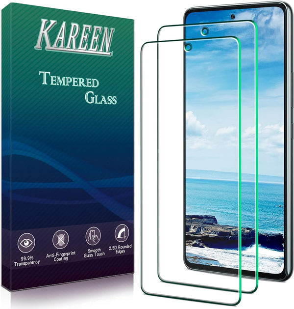 KAREEN (2 Pack) Screen Protector for Samsung Galaxy A53 5G - Tempered Glass, Anti Scratch, Bubble Free