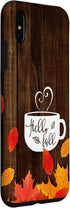 Hello Fall Coffee Mug with Autumn Leaves - Happy Fall Case for iPhone XS Max