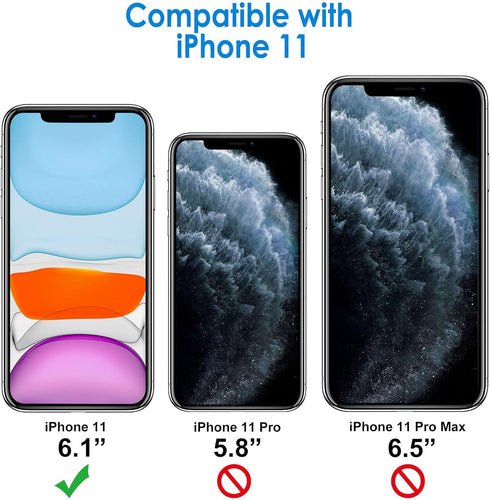JETech Case for iPhone 11, 6.1-Inch, Non-Yellowing Shockproof Phone Bumper Cover, Anti-Scratch Clear Back