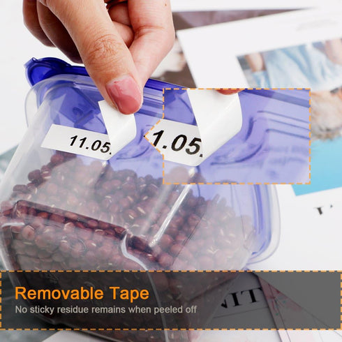 Oozmas Replacement for DYMO LabelManager 150 160 280 420P 360D Refill, 5 Cartridges Black on White