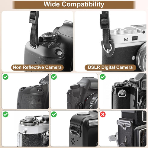1.5" FIEIL Neck Strap Silicone Camera Straps - Padded Camera Strap, Wide Adjustable Nylon Shoulder Strap - Compatible