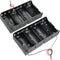 SDTC Tech 2-Pack D Cell Battery Holder, 4 Slot 6V D Size Battery Case Box with Wire Leads