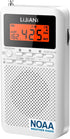 Pocket Weather Radio NOAA/AM/FM, Emergency Portable Transistor with LCD Display, Best Reception Battery Operated