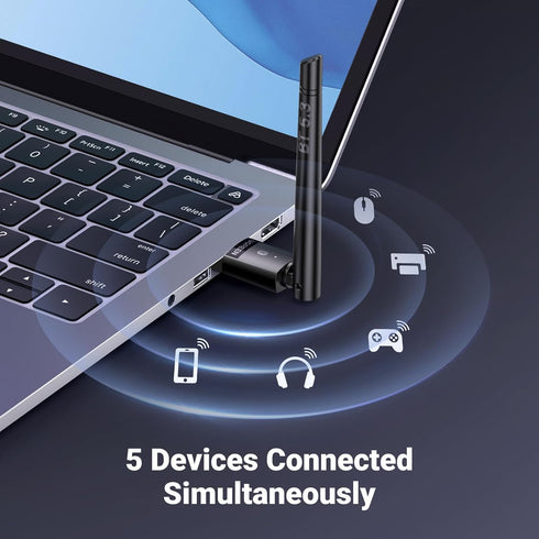 UGREEN Bluetooth 5.3 Adapter for PC, Long Range USB Dongle, Wireless Transmitter Receiver for Mouse, Keyboard,