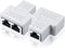 VizGiz 2 Pack RJ45 Splitter 1 to 2 Port T Adapter Female Socket