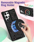 Samsung Galaxy S24 Ultra Case for Women, Cute Black Butterfly Design, Compatible with MagSafe, Camera Cover, 2in1