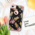 Fingic iPhone 8/iPhone 7 Case - Pineapple Design, Slim Fit, Hard PC & Soft Silicone Cover, Black/Pink