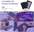 2Pack Korean Keyboard Stickers, Korean-English Keyboard Sticker on Purple Background with White Lettering, Korean