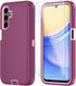 Qinmay 3-Layer Shockproof Phone Cover for Samsung Galaxy A15 5G with HD Screen Protector, WinRedPink