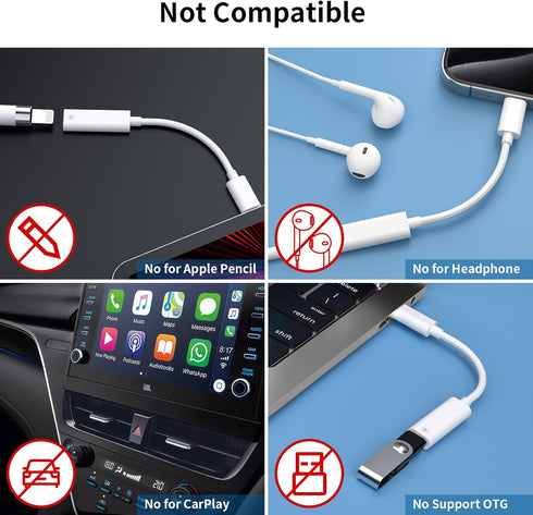 USB C to Lightning Adapter Cable for iPhone 15 Plus 15 Pro Max, 27W PD Fast Charging & Data Transfer Converter Cable