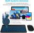 LAMA 7 Colors Backlit Universal Bluetooth Keyboard and Mouse, Ultra-Slim Rechargeable Wireless Keyboard and Mouse for iPad/iPad Mini/iPad Air iPad Pro/iPhone/iOS/Windows/Android Tablet/PC/Laptop,BK
