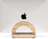 Premium Wood Vertical Laptop Stand - Adjustable Bamboo Holder for MacBook, Dell, HP, Space-Saving Desktop Organizer