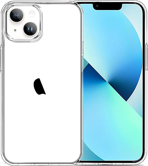 Clear Case for iPhone 13, Transparent Soft Shockproof Protective Slim Thin Phone Bumper Case