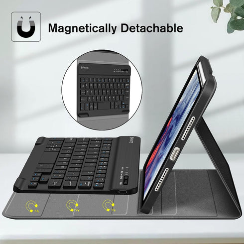 Fintie Keyboard Case for iPad Mini 6 2021 (8.3 Inch), Soft TPU Back Cover with Detachable Wireless Bluetooth Keyboard