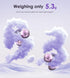 King Lucky Clip on Earbuds, Open Ear Wireless Bluetooth 5.4 Headphones with Mic, 50H Play, Waterproof, Sports (Purple)