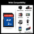 INDMEM 2 Pack SD Card, 2GB Class 4 Flash Memory Card, 2G SLC Standard Secure Digital Cards