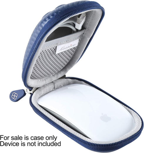 Hard Case for Apple Magic Mouse (1 2 & 3 Gen) Including Carabiner in Navy Blue