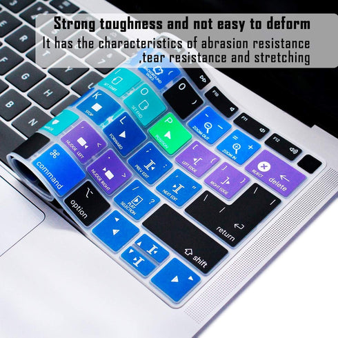 English Silicone Final Cut Pro X Shortcuts Keyboard Cover Skin for MacBook Air 13, Retina Display, Model A1932