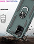 LUMARKE Galaxy A71 5G Case, 16ft Drop Tested Military Grade Cover with Magnetic Ring Kickstand, Pine Green