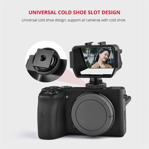 Bindpo Filmmaking Camera Selfie Flip Screen, Universal Cold Shoe Mount for Mic Light Vlog for Mirrorless Camera
