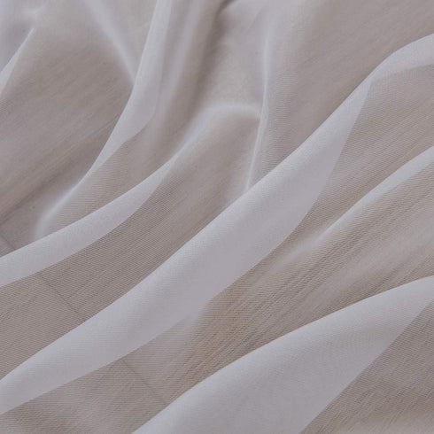 ZebraSmile 1 Panel Tab Top Voile Curtains, White Loop Sheer Drapes for Living Room, Bedroom, Wedding, Big Window 88(H)