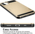 Vofolen iPhone 12 Case 5G Wallet Cover - Anti-Scratch Dual Layer with Credit Card Holder Slot, Gold