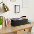 Large Cable Management Box, Wooden Cord Organizer for Under Desk, Hides Extension Cords, Power Stripes, Black