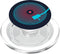 Retro Vinyl Red and Blue Record Album Music Art PopSockets PopGrip for MagSafe.