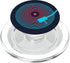 Retro Vinyl Red and Blue Record Album Music Art PopSockets PopGrip for MagSafe.