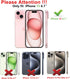 SunStory 15 3-Layer 3 1 15 6.1",Black Magnetic for iPhone Case with HD Screen Protector, Compatible with MagSafe, Heavy