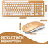 Guiheng 5.0 3.0 +2.4G) Wireless Keyboard and Mouse Combo with Phone Tablet Holder, Rechargeable Dual-Mode (Bluetooth
