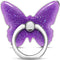 Bling Glitter Butterfly Phone Grip, Cell Phone Ring Holder Stand in Purple for Women and Girls, Compatible with