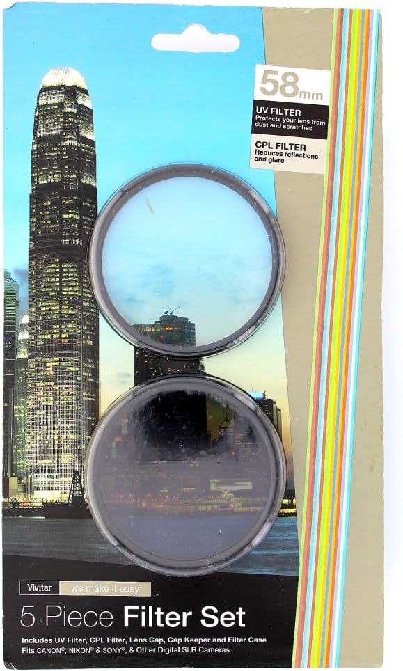 Vivitar FK258 58mm 5-Piece Camera Lens Filter Set