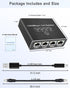 Ethernet Splitter 1 to 4, 1000Mbps High Speed Ethernet Cable Splitter with LAN Cable for 4 Devices