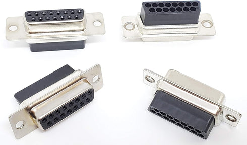 Pc Accessories Pro DB15 Female D-Sub Crimp Type Connector, 10 Pcs PK No Pin