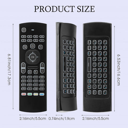MX3 Air Mouse Voice Remote Control, 2.4G Mini Wireless Keyboard Air Mouse for Android Smart TV Box, Projector HTPC Mini