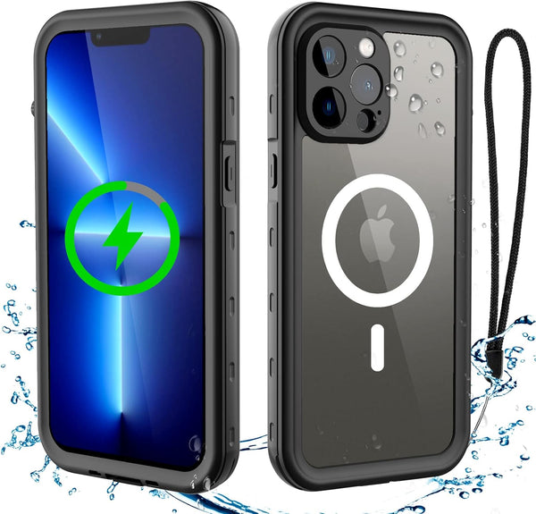iPhone 13 Pro Max Waterproof MagSafe Compatible Case, 6.7" Shockproof Full Protection with Built-in Screen Protector,