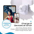 Ceptics (3 Pack) Schuko Germany, France Plug Adapter, Dual Input - Ultra Compact Light Weight - Usa to Russia, South