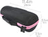 co2CREA Hard Travel Case for JBL Charge 4/5 Waterproof Bluetooth Speaker (Black Case + Pink Zipper)